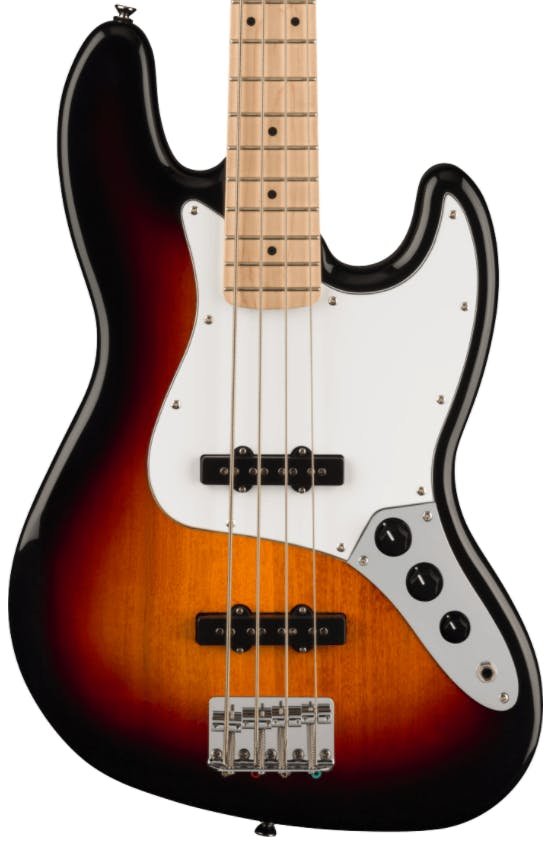 Squier Affinity Jazz Bass Guitar in 3-Colour Sunburst with Maple